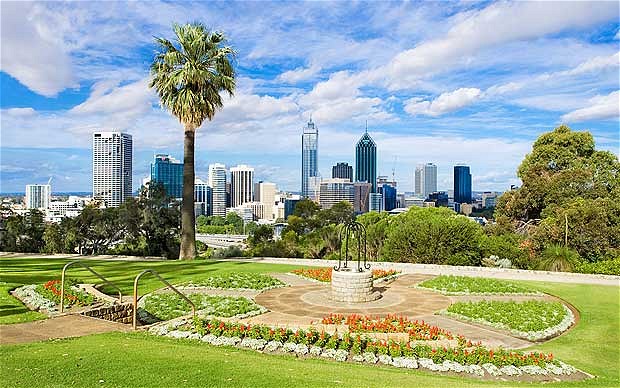 City of Perth in the background